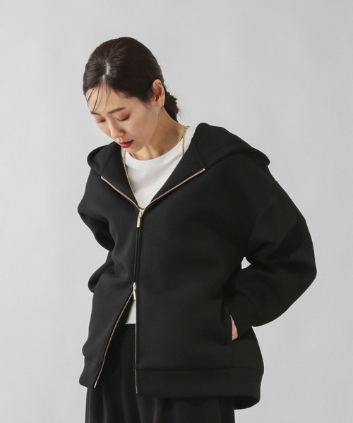 GLOBAL WORK（グローバルワーク）の「ダンボールBIGフーディ/636025（パーカー・レディース・杢グレー/ブラウン/ブラック/グレイッシュベージュ・MEDIUM/LARGE）」の9枚目の写真