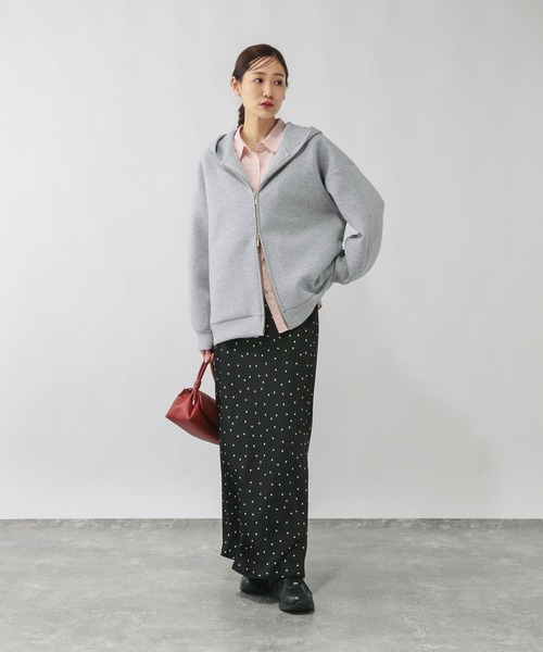 GLOBAL WORK（グローバルワーク）の「ダンボールBIGフーディ/636025（パーカー・レディース・杢グレー/ブラウン/ブラック/グレイッシュベージュ・MEDIUM/LARGE）」の12枚目の写真