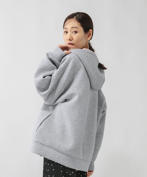 GLOBAL WORK（グローバルワーク）の「ダンボールBIGフーディ/636025（パーカー・レディース・杢グレー/ブラウン/ブラック/グレイッシュベージュ・MEDIUM/LARGE）」の14枚目の写真