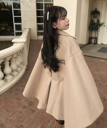 Aelina（エリナ）の「ミドル丈ルーズシルエットポンチョコート（ポンチョ）」