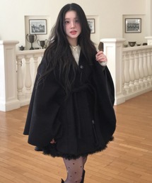 Aelina（エリナ）の「ミドル丈ルーズシルエットポンチョコート（ポンチョ）」