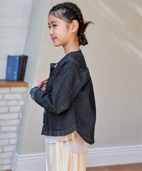 ikka(イッカ)の「【親子コーデ】ストレッチノーカラーGジャン(120~160cm)(ブルゾン・キッズ・ネイビー・L/M/S/XL)」の14枚目の写真