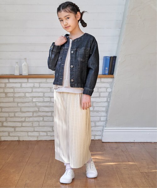 ikka(イッカ)の「【親子コーデ】ストレッチノーカラーGジャン(120~160cm)(ブルゾン・キッズ・ネイビー・L/M/S/XL)」の19枚目の写真