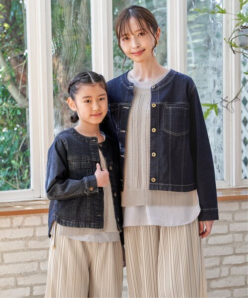ikka(イッカ)の「【親子コーデ】ストレッチノーカラーGジャン(120~160cm)(ブルゾン・キッズ・ネイビー・L/M/S/XL)」の21枚目の写真
