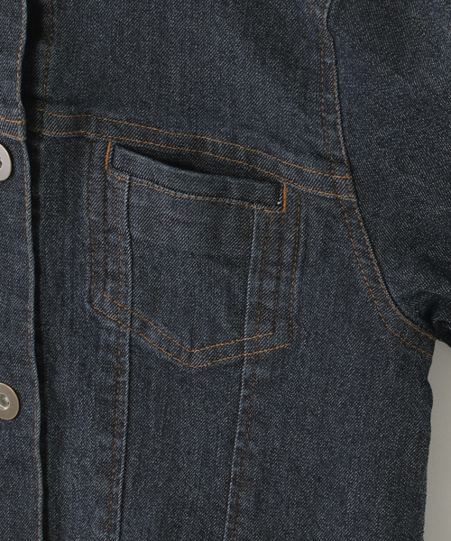 ikka(イッカ)の「【親子コーデ】ストレッチノーカラーGジャン(120~160cm)(ブルゾン・キッズ・ネイビー・L/M/S/XL)」の9枚目の写真