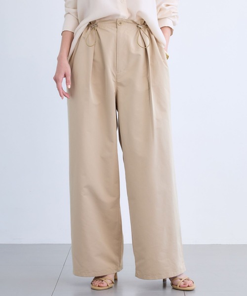 BARNYARDSTORM(バンヤードストーム)の「BARNYARDSTORM / タフタギャザーパンツ【撥水】(その他パンツ・レディース・ネイビー/ベージュ・M/S)」の2枚目の写真