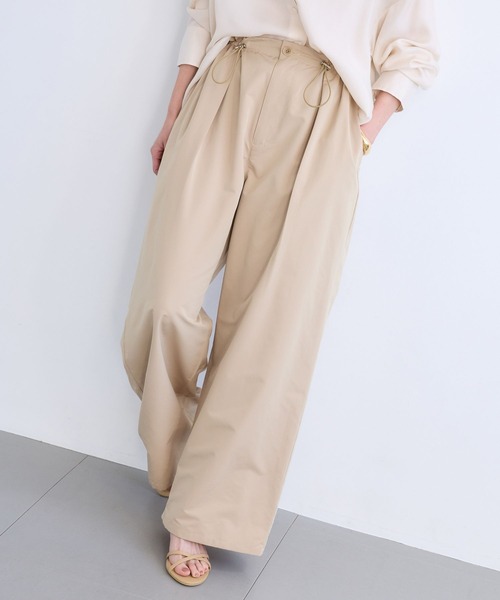 BARNYARDSTORM(バンヤードストーム)の「BARNYARDSTORM / タフタギャザーパンツ【撥水】(その他パンツ・レディース・ネイビー/ベージュ・M/S)」の3枚目の写真