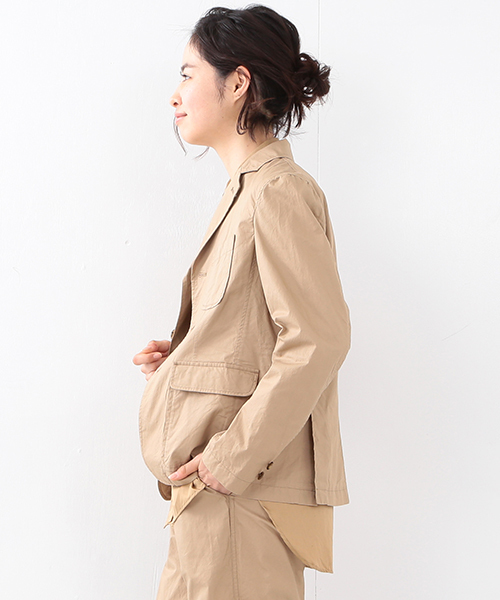 BEAMS BOY（ビームスボーイ）の「【FUDGE5月号掲載】BEAMS BOY / ダンプ 3ボタン ジャケット（テーラードジャケット・レディース・ベージュ/ネイビー・ONE SIZE）」の14枚目の写真