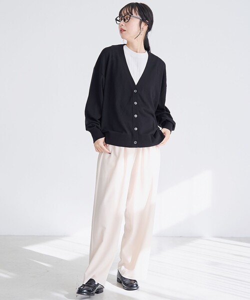 coen(コーエン)の「ランダムリブノースリーブタンクトップ(タンクトップ・レディース・ブラック/ターコイズブルー/ダークブラウン/ダークグレー/ベージュ/オフホワイト・M/L)」の8枚目の写真