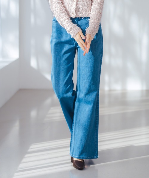 MISCH MASCH(ミッシュマッシュ)の「2026春夏新作 ストレッチデニムワイドパンツ(デニムパンツ・レディース・ブルー/ネイビー・M/S)」の13枚目の写真