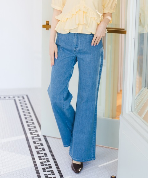 MISCH MASCH(ミッシュマッシュ)の「2026春夏新作 ストレッチデニムワイドパンツ(デニムパンツ・レディース・ブルー/ネイビー・M/S)」の16枚目の写真