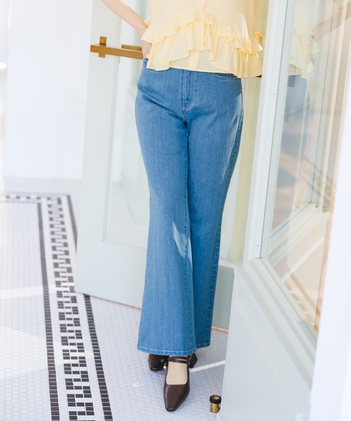 MISCH MASCH(ミッシュマッシュ)の「2026春夏新作 ストレッチデニムワイドパンツ(デニムパンツ・レディース・ブルー/ネイビー・M/S)」の17枚目の写真