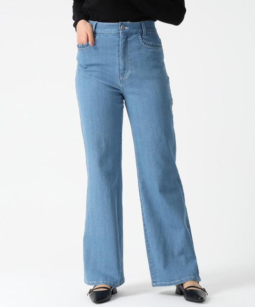 MISCH MASCH(ミッシュマッシュ)の「2026春夏新作 ストレッチデニムワイドパンツ(デニムパンツ・レディース・ブルー/ネイビー・M/S)」の18枚目の写真