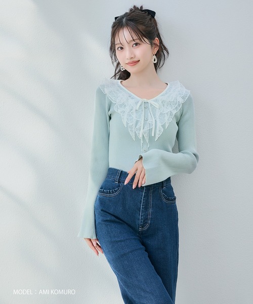 MISCH MASCH(ミッシュマッシュ)の「2026春夏新作 ストレッチデニムワイドパンツ(デニムパンツ・レディース・ブルー/ネイビー・M/S)」の20枚目の写真