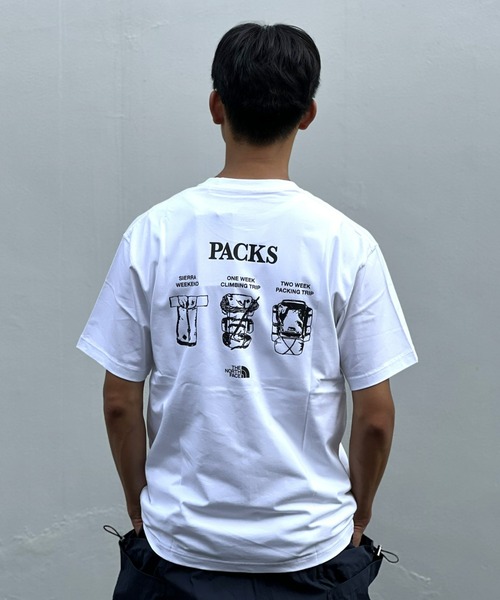 THE NORTH FACE(ザノースフェイス)の「【THE NORTH FACE】S/S TNF Packs Graphic Tee(Tシャツ/カットソー・メンズ・ゴールド/ホワイト/ブラック・X-LARGE/MEDIUM/LARGE)」の2枚目の写真