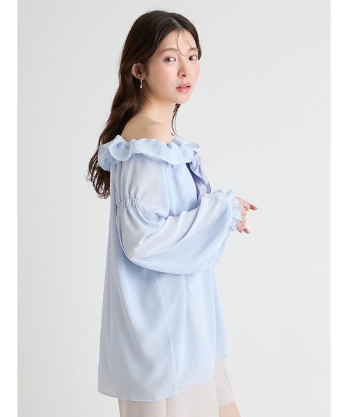 CELFORD（セルフォード）の「【洗える】ビッグリボンスモックブラウス（シャツ/ブラウス・レディース・サックスブルー/ネイビー/ホワイト・F）」の15枚目の写真