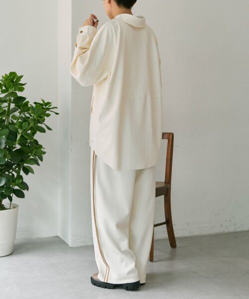 ear PAPILLONNER（イアパピヨネ）の「シャツライクアウター【SUM1 STYLE】（その他アウター・レディース・ブラック/アイボリー・FREE）」の3枚目の写真