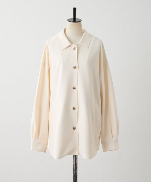 ear PAPILLONNER（イアパピヨネ）の「シャツライクアウター【SUM1 STYLE】（その他アウター・レディース・ブラック/アイボリー・FREE）」の7枚目の写真