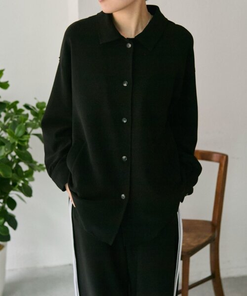 ear PAPILLONNER（イアパピヨネ）の「シャツライクアウター【SUM1 STYLE】（その他アウター・レディース・ブラック/アイボリー・FREE）」の15枚目の写真