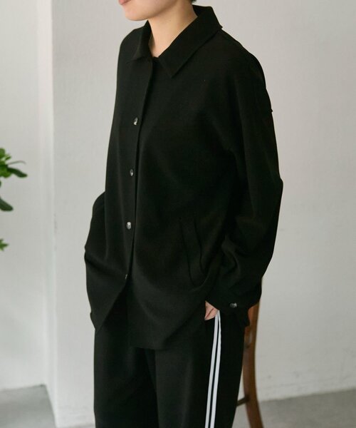 ear PAPILLONNER（イアパピヨネ）の「シャツライクアウター【SUM1 STYLE】（その他アウター・レディース・ブラック/アイボリー・FREE）」の16枚目の写真