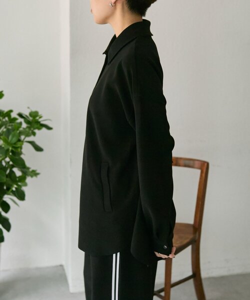 ear PAPILLONNER（イアパピヨネ）の「シャツライクアウター【SUM1 STYLE】（その他アウター・レディース・ブラック/アイボリー・FREE）」の17枚目の写真