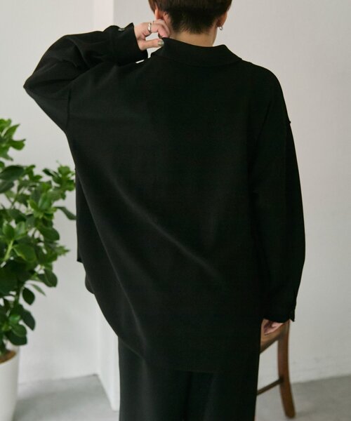 ear PAPILLONNER（イアパピヨネ）の「シャツライクアウター【SUM1 STYLE】（その他アウター・レディース・ブラック/アイボリー・FREE）」の18枚目の写真