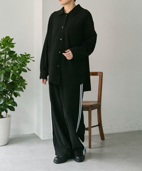 ear PAPILLONNER（イアパピヨネ）の「シャツライクアウター【SUM1 STYLE】（その他アウター・レディース・ブラック/アイボリー・FREE）」の19枚目の写真