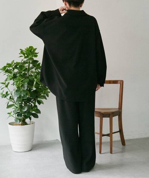 ear PAPILLONNER（イアパピヨネ）の「シャツライクアウター【SUM1 STYLE】（その他アウター・レディース・ブラック/アイボリー・FREE）」の21枚目の写真