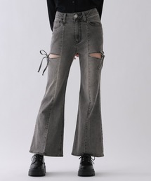 repipi armario | 【美脚デニム】スリットリボンフレアデニムパンツ(デニムパンツ)