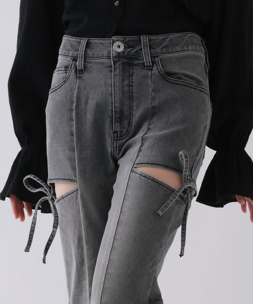 repipi armario(レピピ アルマリオ)の「【美脚デニム】スリットリボンフレアデニムパンツ(デニムパンツ・キッズ・ブラック/ブルー/ベージュ系その他・SMALL/MEDIUM/LARGE)」の16枚目の写真