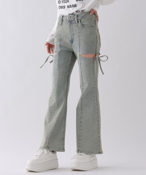 repipi armario(レピピ アルマリオ)の「【美脚デニム】スリットリボンフレアデニムパンツ(デニムパンツ・キッズ・ブラック/ブルー/ベージュ系その他・SMALL/MEDIUM/LARGE)」の20枚目の写真