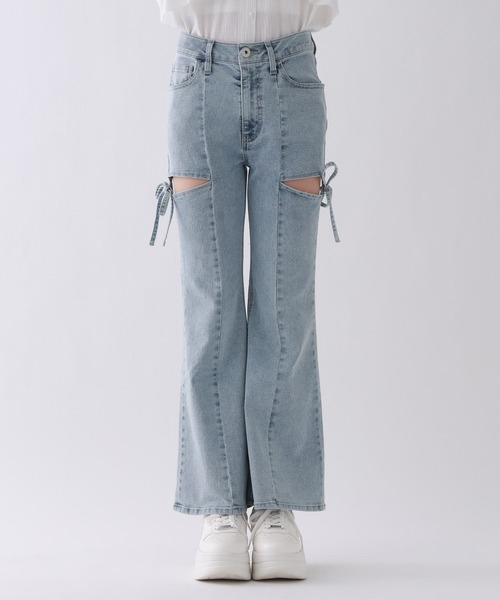 repipi armario(レピピ アルマリオ)の「【美脚デニム】スリットリボンフレアデニムパンツ(デニムパンツ・キッズ・ブラック/ブルー/ベージュ系その他・SMALL/MEDIUM/LARGE)」の22枚目の写真