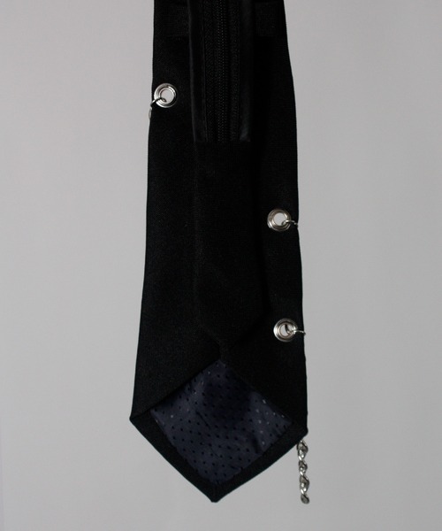 NYLAUS(ナイラス)の「【NYS】2026新作 2WAY ネクタイ付きシャツ 長袖シャツ オーバーサイズシャツ チェーン付きネクタイ ユニセックス(シャツ/ブラウス・メンズ・ブラック/ホワイト・L/M)」の8枚目の写真