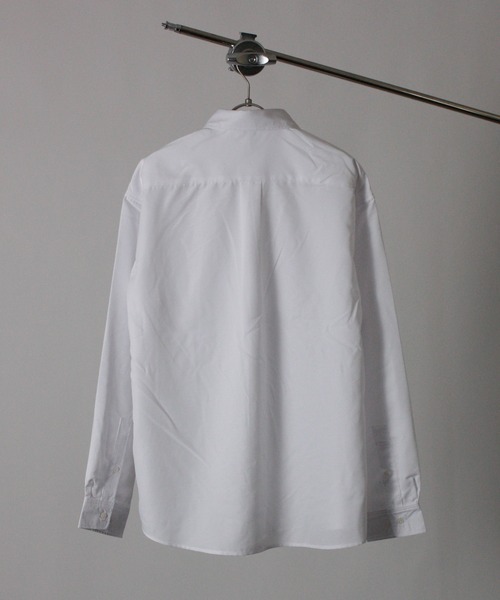 NYLAUS(ナイラス)の「【NYS】2026新作 2WAY ネクタイ付きシャツ 長袖シャツ オーバーサイズシャツ チェーン付きネクタイ ユニセックス(シャツ/ブラウス・メンズ・ブラック/ホワイト・L/M)」の3枚目の写真