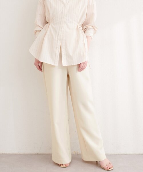 natural couture（ナチュラルクチュール）の「とろみイージーパンツ（その他パンツ・レディース・イエロー/チャコールグレー/ブラック/アイボリー・MEDIUM/SMALL）」の8枚目の写真