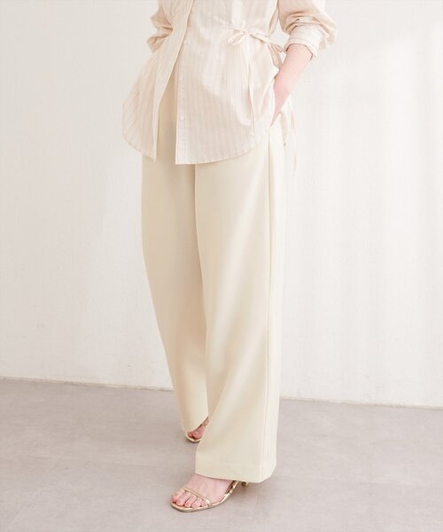 natural couture（ナチュラルクチュール）の「とろみイージーパンツ（その他パンツ・レディース・イエロー/チャコールグレー/ブラック/アイボリー・MEDIUM/SMALL）」の9枚目の写真