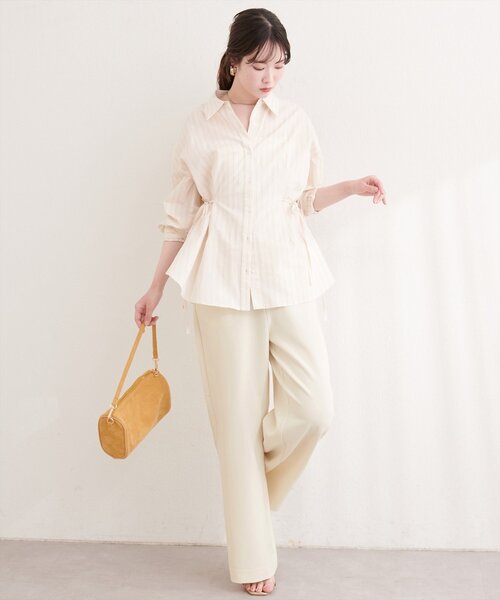 natural couture（ナチュラルクチュール）の「とろみイージーパンツ（その他パンツ・レディース・イエロー/チャコールグレー/ブラック/アイボリー・MEDIUM/SMALL）」の11枚目の写真