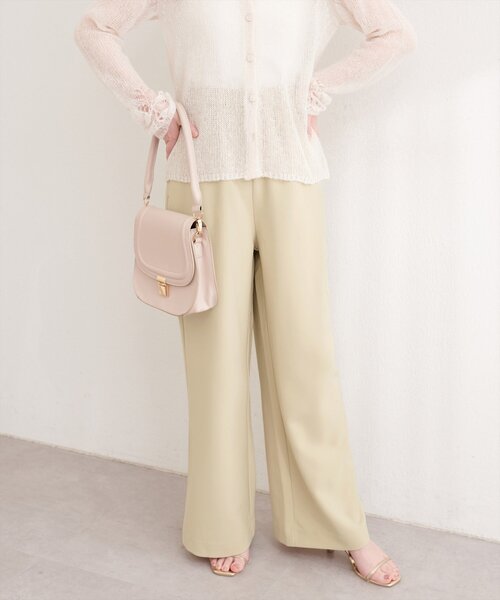 natural couture（ナチュラルクチュール）の「とろみイージーパンツ（その他パンツ・レディース・イエロー/チャコールグレー/ブラック/アイボリー・MEDIUM/SMALL）」の5枚目の写真