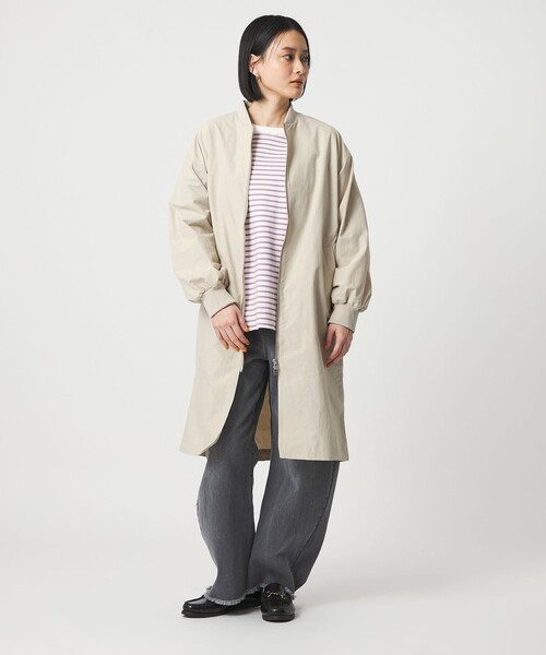 A DAY IN THE LIFE UNITED ARROWS(アデイインザライフユナイテッドアローズ)の「ロングブルゾン <A DAY IN THE LIFE>(ブルゾン・レディース・オリーブ/ナチュラル/ネイビー/ダークグレー・FREE)」の5枚目の写真
