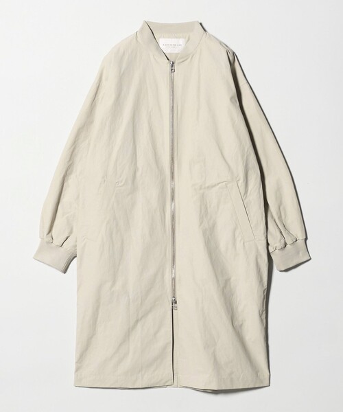 A DAY IN THE LIFE UNITED ARROWS(アデイインザライフユナイテッドアローズ)の「ロングブルゾン <A DAY IN THE LIFE>(ブルゾン・レディース・オリーブ/ナチュラル/ネイビー/ダークグレー・FREE)」の6枚目の写真