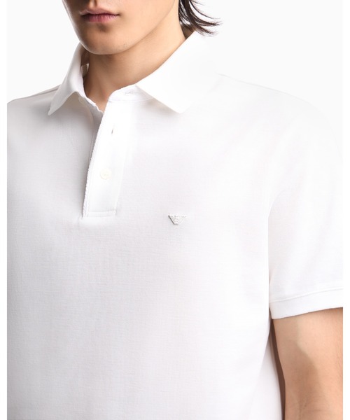 EMPORIO ARMANI(エンポリオアルマーニ)の「<オンライン限定>【エンポリオ アルマーニ】レギュラーフィット ポロシャツ コットンピケ(ポロシャツ・メンズ・オフホワイト/ブラック/ブラウン・LARGE/MEDIUM/SMALL/X-LARGE/XX-LARGE)」の6枚目の写真