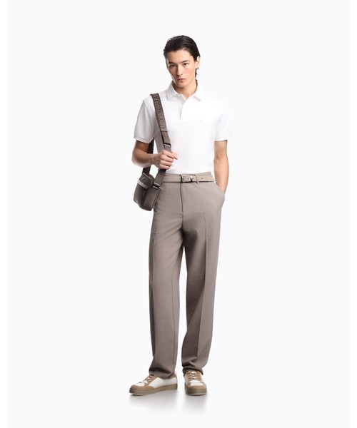 EMPORIO ARMANI(エンポリオアルマーニ)の「<オンライン限定>【エンポリオ アルマーニ】レギュラーフィット ポロシャツ コットンピケ(ポロシャツ・メンズ・オフホワイト/ブラック/ブラウン・LARGE/MEDIUM/SMALL/X-LARGE/XX-LARGE)」の4枚目の写真