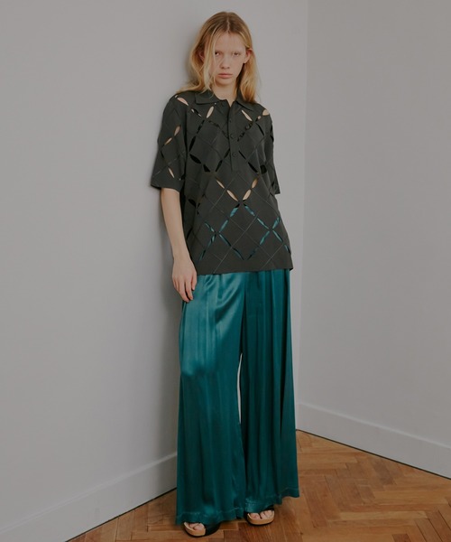 LE CIEL BLEU(ルシェルブルー)の「ピグメントダイリラクスドパンツ / Pigment-Dyed Relaxed Pants(その他パンツ・レディース・ライトイエロー/ライトグリーン・34/36)」の3枚目の写真