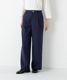 human woman | ◆【4サイズ展開】麻調合繊タックセミワイドパンツ(その他パンツ)