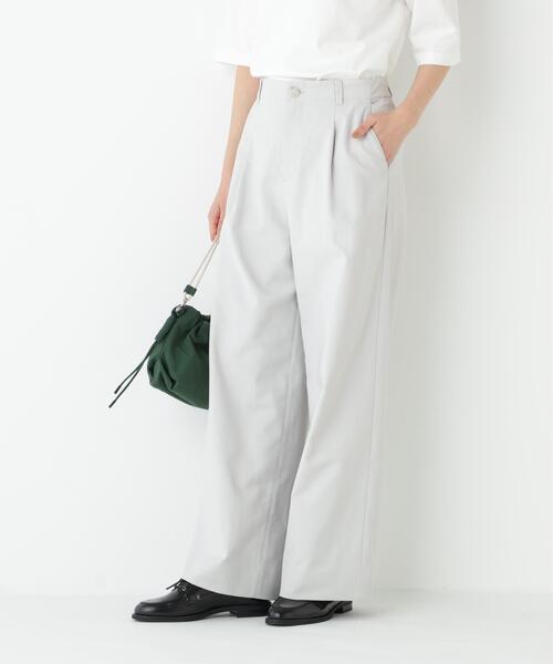 human woman(ヒューマンウーマン)の「◆【4サイズ展開】麻調合繊タックセミワイドパンツ(その他パンツ・レディース・グレー/ネイビー・X-SMALL/SMALL/MEDIUM/LARGE)」の22枚目の写真