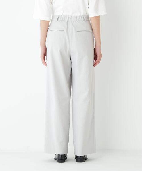 human woman(ヒューマンウーマン)の「◆【4サイズ展開】麻調合繊タックセミワイドパンツ(その他パンツ・レディース・グレー/ネイビー・X-SMALL/SMALL/MEDIUM/LARGE)」の6枚目の写真