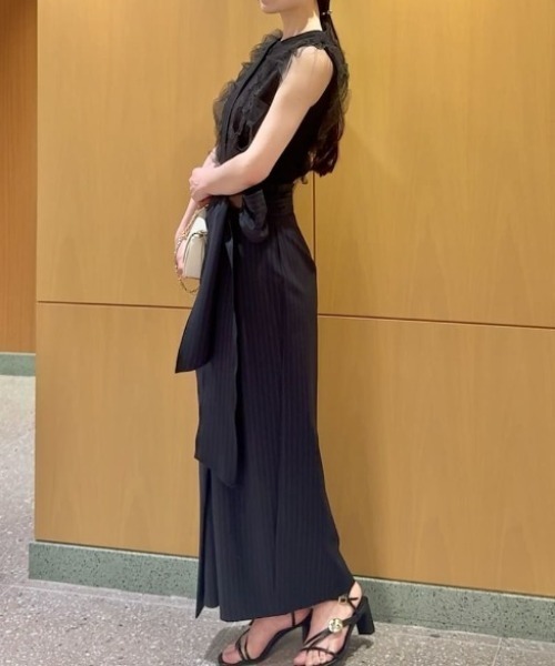 SNIDEL(スナイデル)の「ラップリボンタイトスカート(スカート・レディース・ネイビー/ストライプ/グレー・0/1)」の19枚目の写真