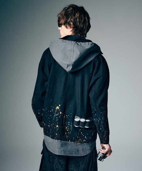 glamb(グラム)の「Remake Hood Military Shirt / リメイクフードミリタリーシャツ(シャツ/ブラウス・メンズ・ブラック/カーキ・S/M/L)」の9枚目の写真