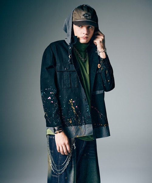 glamb(グラム)の「Remake Hood Military Shirt / リメイクフードミリタリーシャツ(シャツ/ブラウス・メンズ・ブラック/カーキ・S/M/L)」の8枚目の写真