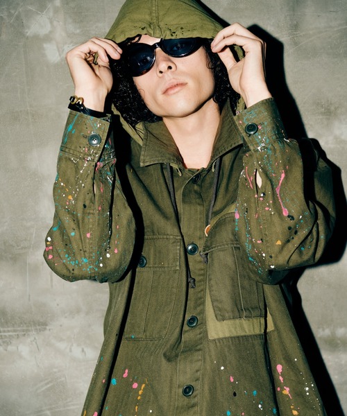 glamb(グラム)の「Remake Hood Military Shirt / リメイクフードミリタリーシャツ(シャツ/ブラウス・メンズ・ブラック/カーキ・S/M/L)」の18枚目の写真